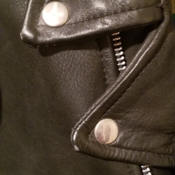 VINTAGE PLG PUTNAM LEATHER GOLD LEATHER JACKET - Picture 4 of 6